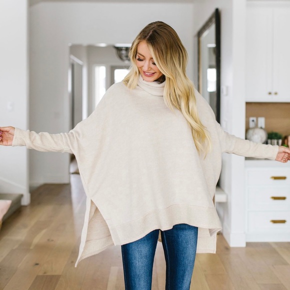 Dash of Pink Tops - Night Owl Brushed Knit Cowl Neck Top